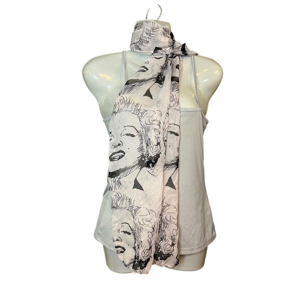 Marilyn Monroe Silk Sheer Potrait Scarf 18”x68” - Picture 2 of 6